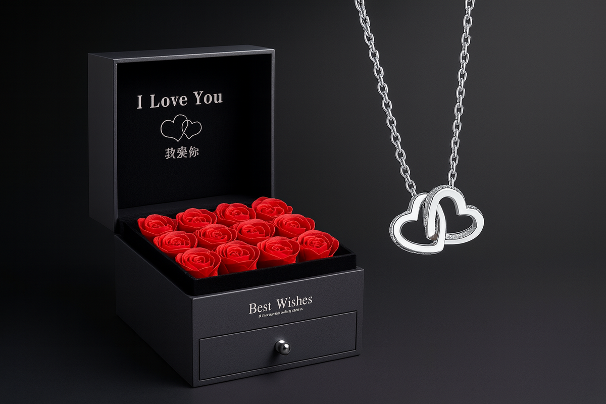 Bijou de Rose, Coffret Rose avec Collier